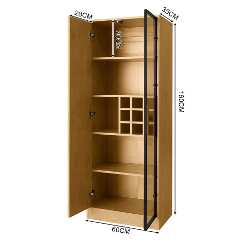 Wooden Storage Cabinet with Light