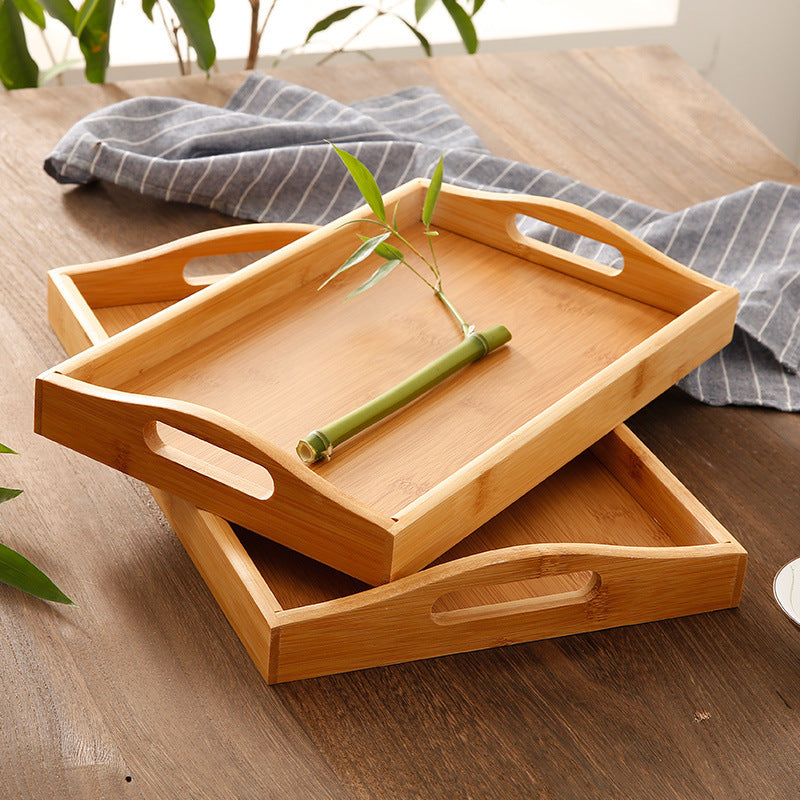 Wooden Pastry Bread Plate Breakfast Fruit Wooden Plate