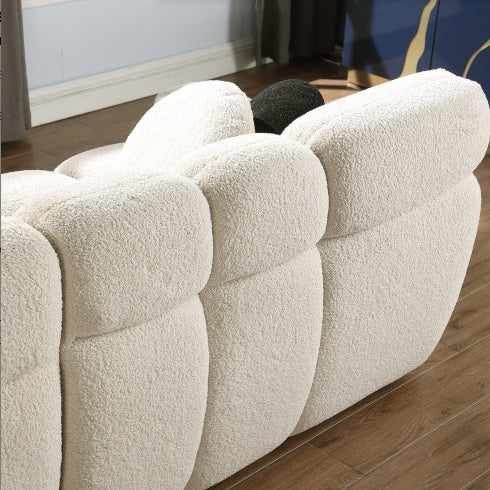 Light Brown Bouclé 2-Seater Sofa