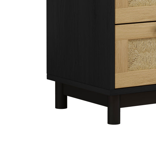 3-Drawer Rope Woven Storage Cabinet